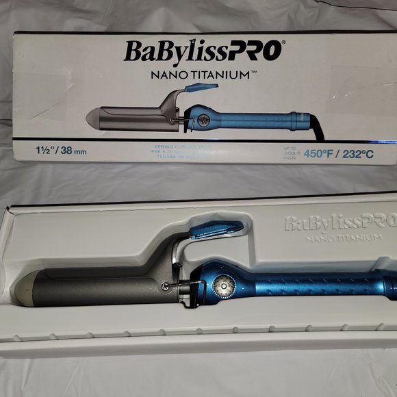 BabylissPRO Nano Titanium Professional Curling Iron With Extended Barrel Perfect - Picture 2 of 3